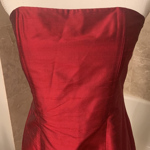 INC Raw Silk Strapless Dress - Picture 3 of 7